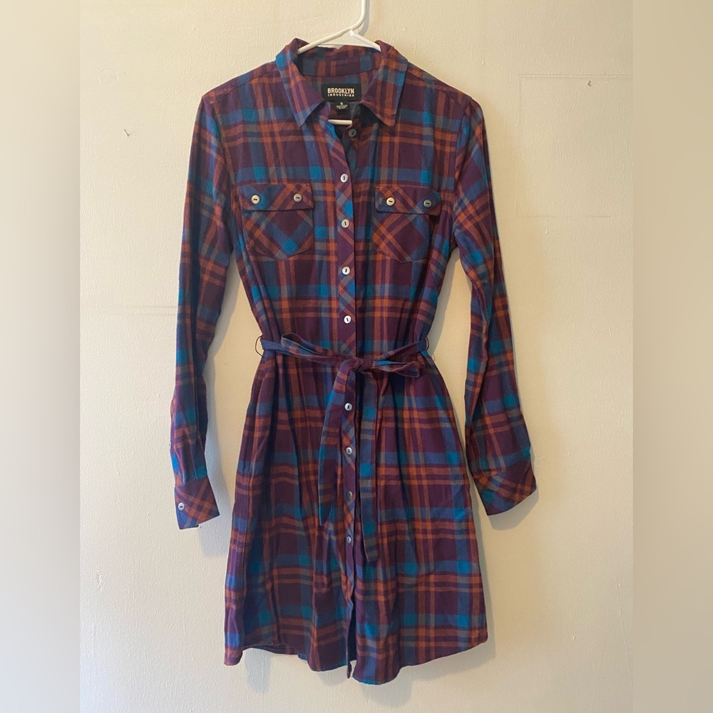 Brooklyn Industries Plaid Flannel Shirtdress